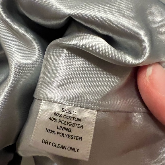 White House Black Market Silver Trench Coat - Picture 4 of 5